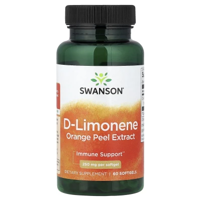 Swanson - D-Limonene | Orange Peel Extract | 250 mg | 60 Softgels