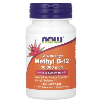 NOW Foods - Methyl B-12 | Extra Strength | 10000 mcg | 60 Lozenges