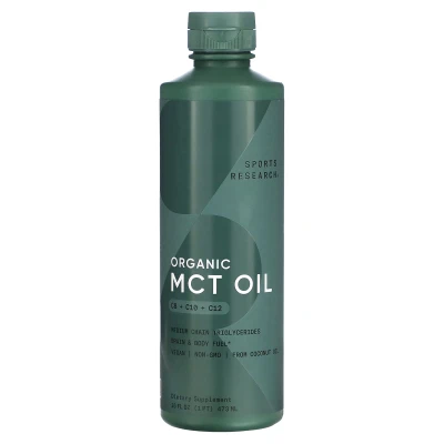 Sports Research - Organic MCT Oil | 16 fl oz (473 ml)