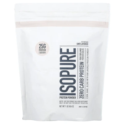 Isopure - Zero Carb Protein Powder | Unflavoured | 1 lb (454 g)