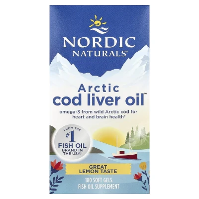 Nordic Naturals - Arctic Cod Liver Oil™ | Lemon | 180 Soft Gels