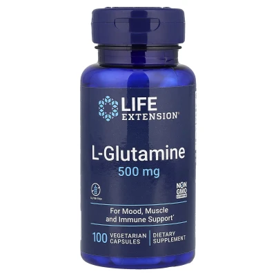 Life Extension - L-Glutamine | 500 mg | 100 Vegetarian Capsules