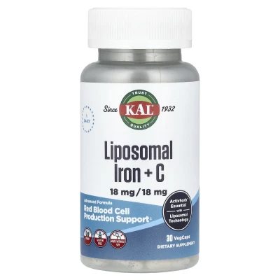 KAL - Liposomal Iron + C | 30 VegCaps