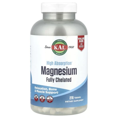 KAL - High Absorption Magnesium | Fully Chelated | 270 Tablets