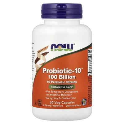 NOW Foods - Probiotic-10™ | 100 Billion | 60 Veg Capsules