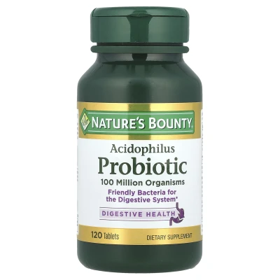 Nature's Bounty - acidophilus Probiotic | 120 Tablets (0.5 mg per Tablet)