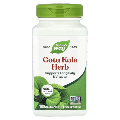 Nature's Way - Gotu Kola Herb | 180 Vegan Capsules (475 mg per Capsule)