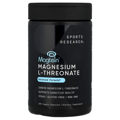 Sports Research Magtein® Magnesium L-Threonate 180 Veggie Capsules