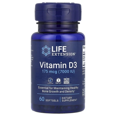 Life Extension - Vitamin D3 | 175 mcg (7 | 000 IU) | 60 Softgels