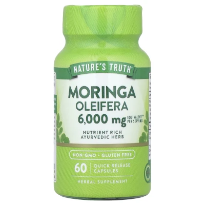 Nature's Truth - Moringa Oleifera | 60 Quick Release Capsules (3000 mg per Capsule)