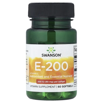 Swanson - Vitamin E-200 | 90 mg (200 IU) | 60 Softgels