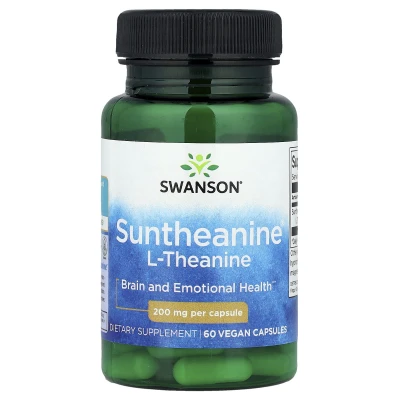 Swanson - Suntheanine® L-Theanine | 200 mg | 60 Vegan Capsules