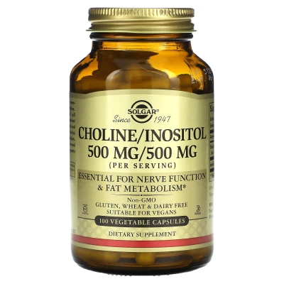 Solgar - Choline/Inositol | 100 Vegetable Capsules