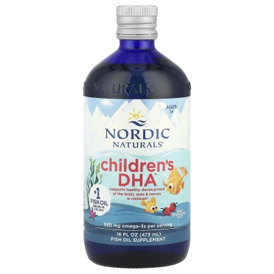 Nordic Naturals - Children's DHA™ | Ages 1+ | Great Strawberry | 530 mg | 16 fl oz (473 ml)