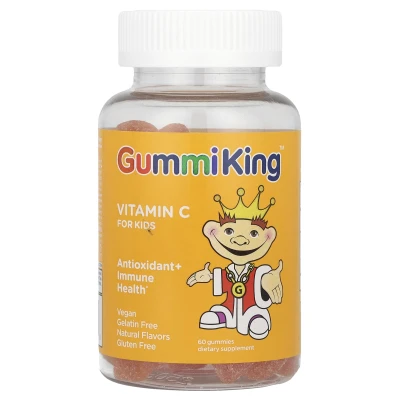 GummiKing - Vitamin C for Kids | Orange | 60 Gummies (30 mg per Gummy)