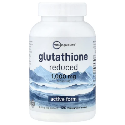 Micro Ingredients - Glutathione | Reduced | 120 Vegetarian Capsules (500 mg per Capsule)