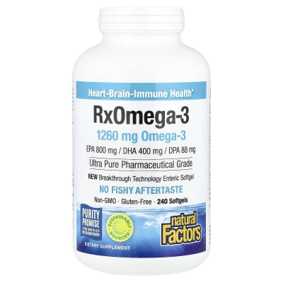 Natural Factors - Rx Omega-3 | 240 Softgels (630 mg per Softgel)