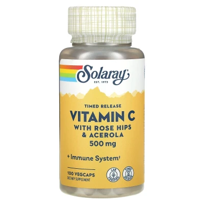 Solaray - Timed Release Vitamin C | 100 VegCaps