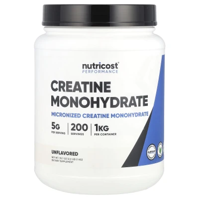 Nutricost - Performance | Creatine Monohydrate | Unflavoured | 2.2 lb (1 kg)