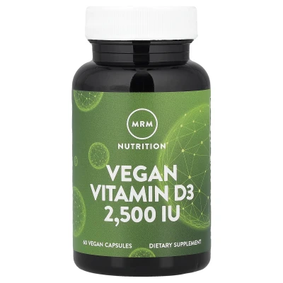 MRM Nutrition - Vegan Vitamin D3 | 62.5 mcg (2500 IU) | 60 Vegan Capsules
