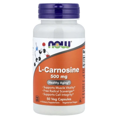 NOW Foods - L-Carnosine | 500 mg | 50 Veg Capsules