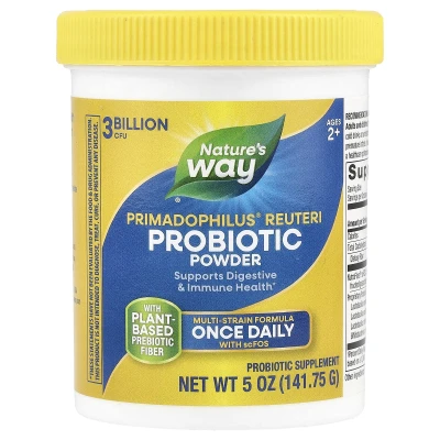 Nature's Way - Primadophilus® Reuteri Probiotic Powder | Ages 2+ | 3 Billion CFU | 5 oz (141.75 g)
