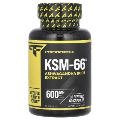 Primaforce - KSM-66 | Ashwagandha Root Extract | 600 mg | 60 Capsules