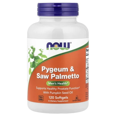 NOW Foods - Pygeum & Saw Palmetto With Pumpkin Seed Oil | 120 Capsules
