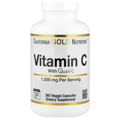 California Gold Nutrition - Vitamin C | Quali®-C | 1000 mg | 365 Veggie Capsules