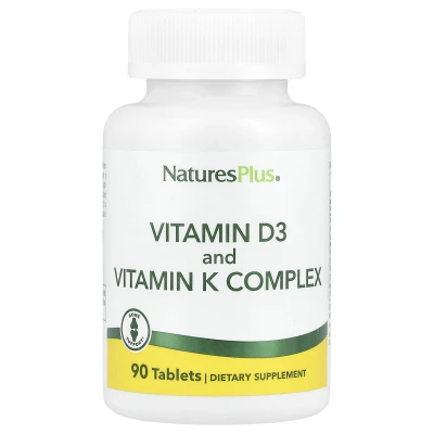 NaturesPlus - Vitamin D3 and Vitamin K Complex | 90 Tablets