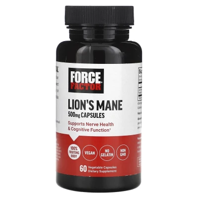 Force Factor - Lion's Mane | 500 mg | 60 Vegetable Capsules