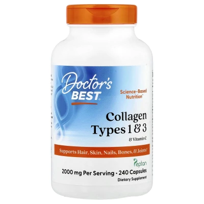 Doctor's Best - Collagen Types 1 & 3 & Vitamin C | 240 Capsules