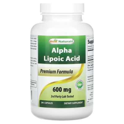Best Naturals - Alpha Lipoic Acid | 600 mg | 240 Capsules