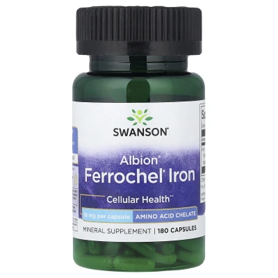 Swanson - Albion® | Ferrochel® Iron | 18 mg | 180 Capsules