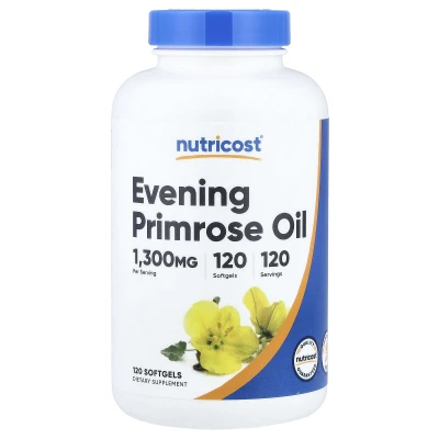 Nutricost - Evening Primrose Oil | 1300 mg | 120 Softgels