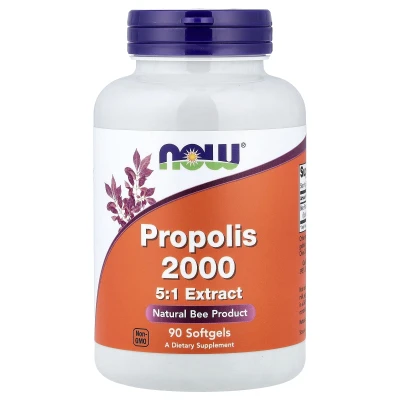 NOW Foods - Propolis 2000 | 5:1 Extract | 90 Capsules (400 mg per Capsule)