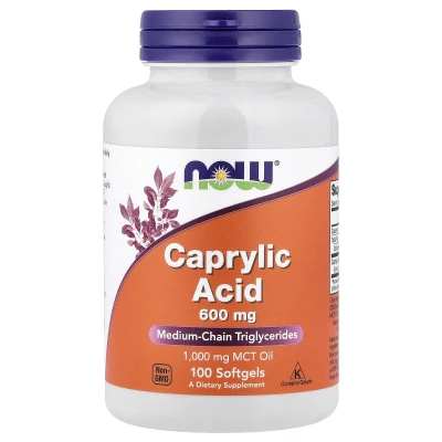 NOW Foods - Caprylic Acid | 600 mg | 100 Softgels