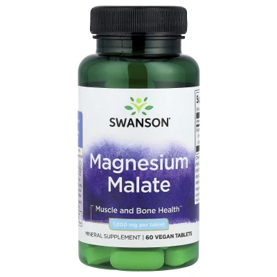 Swanson - Magnesium Malate | 1000 mg | 60 Vegan Tablets