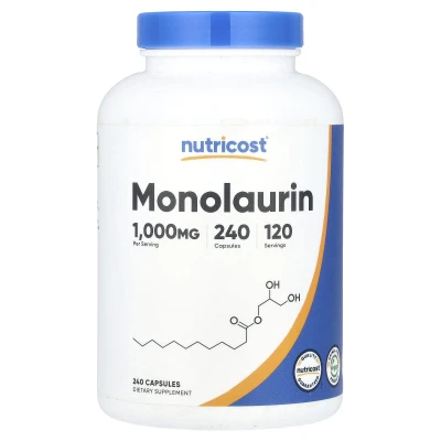 Nutricost - Monolaurin | 240 Capsules (500 mg per Capsule)