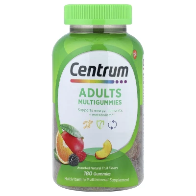 Centrum - Adults Multigummies | Assorted Natural Fruit | 180 Gummies