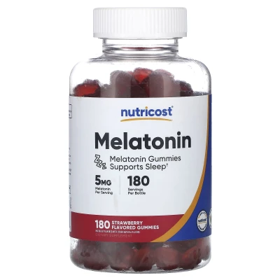 Nutricost - Melatonin | Strawberry | 5 mg | 180 Gummies
