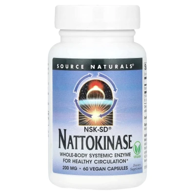 Source Naturals - NSK-SD® | Nattokinase | 200 mg | 60 Vegan Capsules