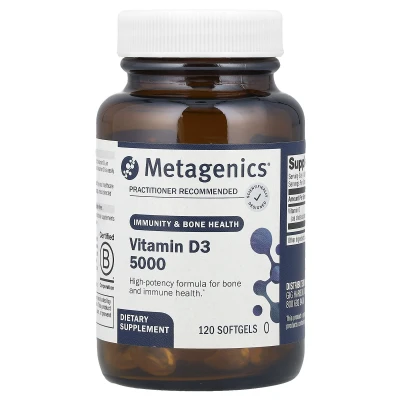 Metagenics - Vitamin D3 5000 | 125 mcg (5000 IU) | 120 Softgels