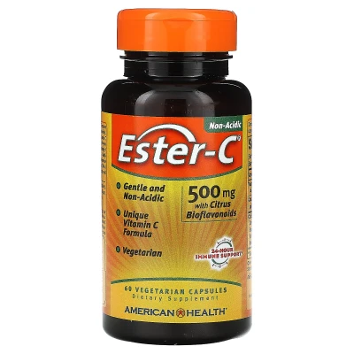 American Health - Ester-C | 500 mg | 60 Vegetarian Capsules