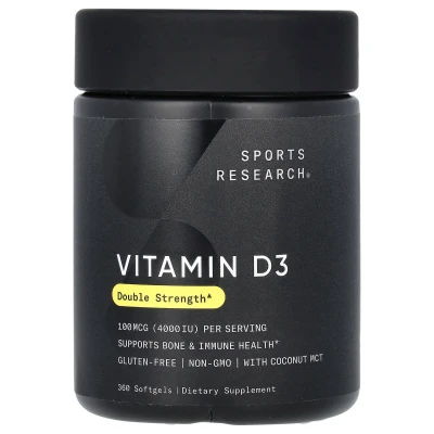 Sports Research - Vitamin D3 | 100 mcg (4000 IU) | 360 Softgels
