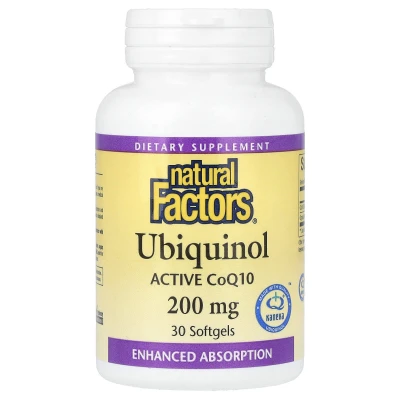 Natural Factors - Ubiquinol | 200 mg | 30 Softgels