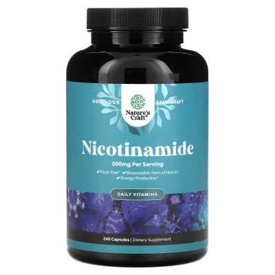 Nature's Craft - Nicotinamide | Daily Vitamins | 500 mg | 240 Capsules