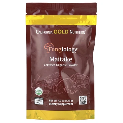 California Gold Nutrition - Fungiology® | Certified Organic Maitake Powder | 4.2 oz (120 g)
