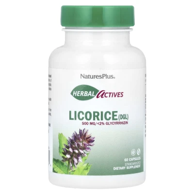 NaturesPlus - Herbal Actives | Liquorice (DGL) | 500 mg | 60 Capsules