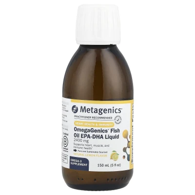 Metagenics - OmegaGenics® | Fish Oil EPA-DHA Liquid | Natural Lemon | 5 fl oz (150 ml)